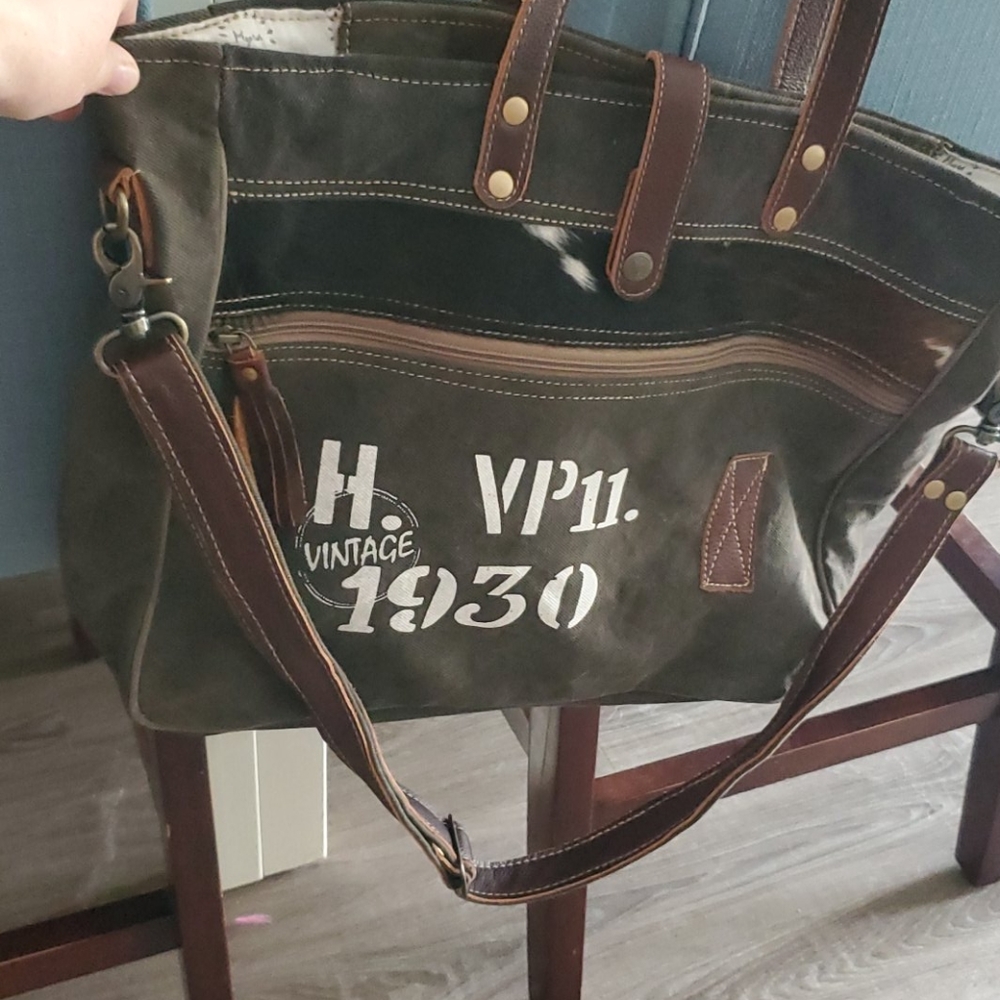 1930 Classic messenger Bag Upcycled Canvas